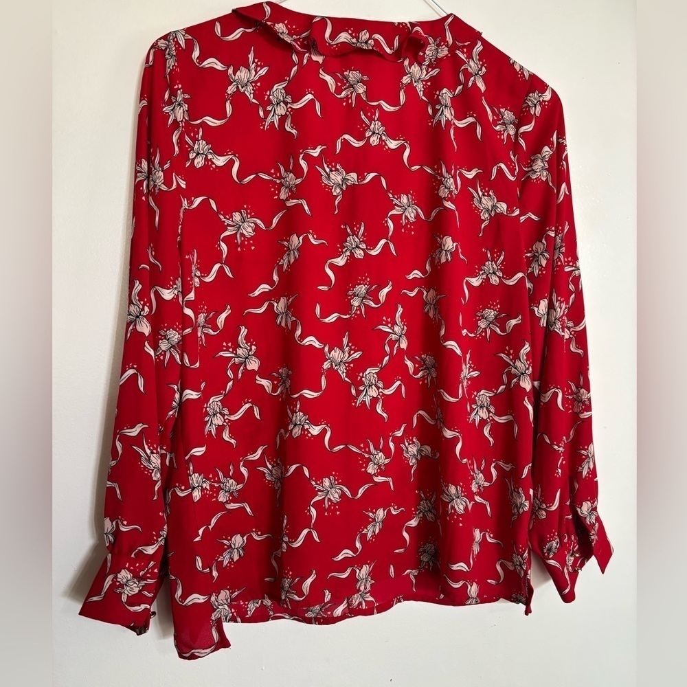 Liz Claiborne Womens V Neck Long Sleeve Blouse - Picture 5 of 9